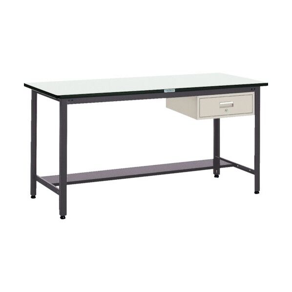  中荷重立作業台(500kg)HAEW型 1200X600XH885 1段引出付 ダークグレー色 HAEWP-1260F1 1点...