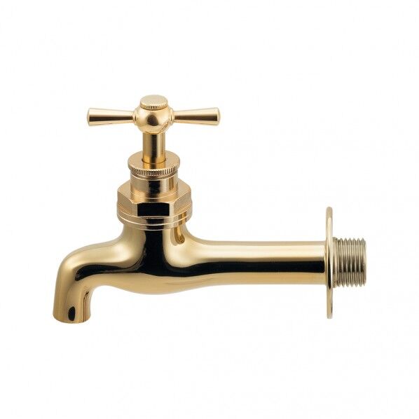 カラー単水栓(ゴールド系) 胴長横水栓