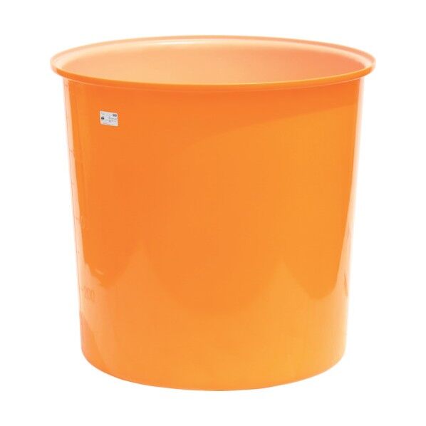 【車上渡し】M型丸型容器800L オレンジ 1165×1090mm M-800 1個