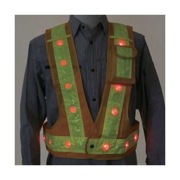 LEDベスト『光るんです。』 黄/黄 フリーサイズ 3012001 1枚