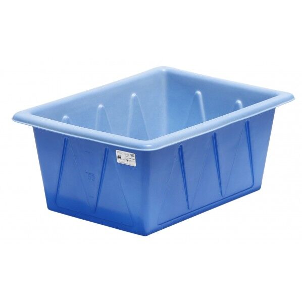 【車上渡し】KL型角型容器(二層)100L ブルー KL100 1個