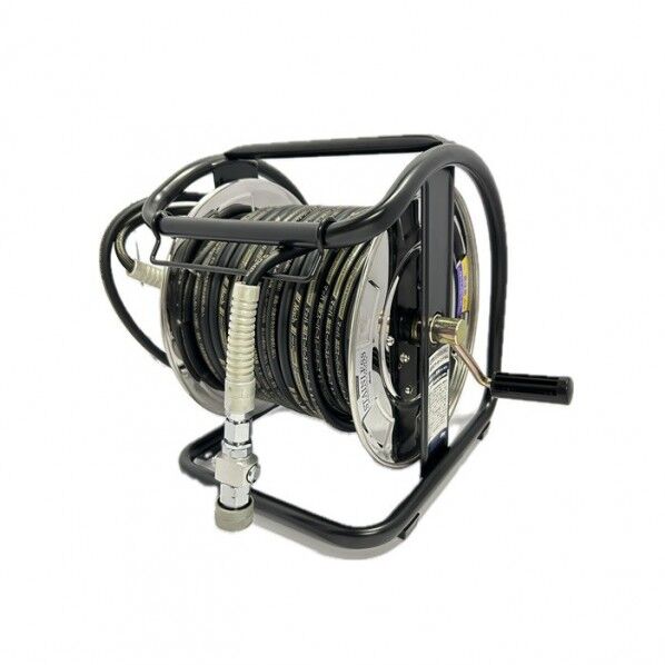 高圧用C型ドラム 回転台無し ステンレス製 ダスターソケット付 ブラック 30m GHDB-530C-S 1台