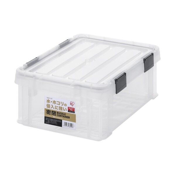 299227 密閉バックルコンテナ クリア/チャコールグレー W447×D295×H162(mm) クリア MBR-13R-CH 1点...