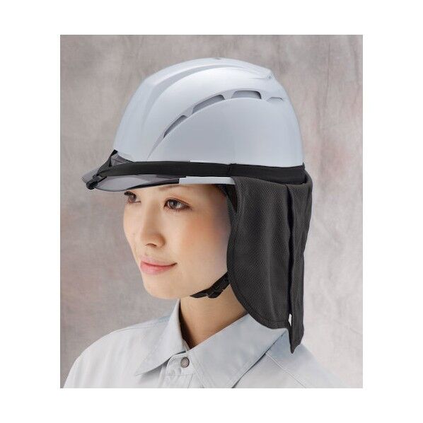 トーヨーセーフティー ヘルメット取付式アクア防暑タレ NO.7184-BK 1個