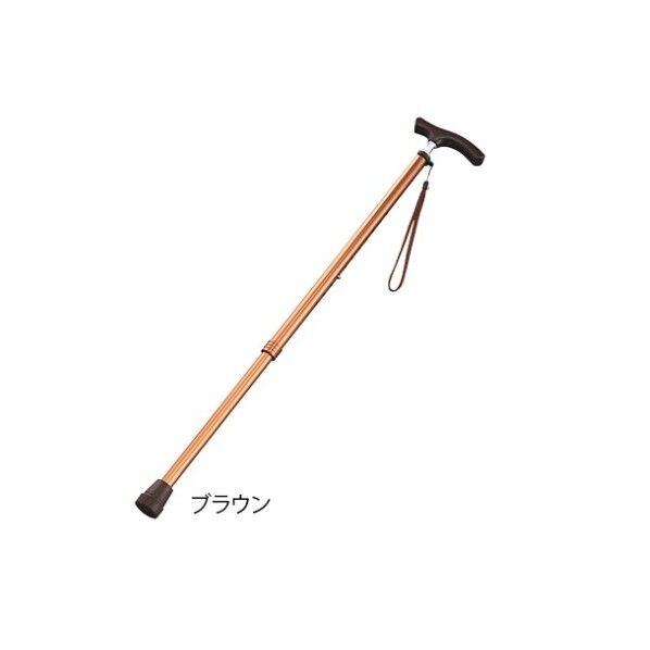 伸縮杖(スリムネックタイプ) ブラウン(男性用) B060-608D-BR