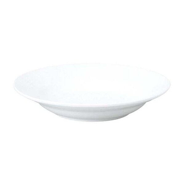 おぎそチャイナ スープ皿 23cm 3703 ホワイト 7628520 63-7193-92 1点