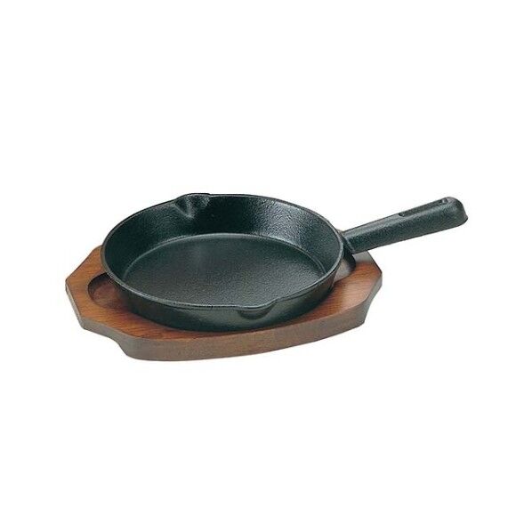 アサヒ 鉄 ステーキ皿 柄付 A123-25 7625200 61-6832-59 1点