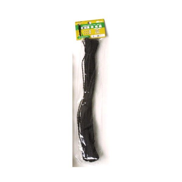 タカショー ヘッダー付 棕梠カタ縄 黒 2mmX20m 1個