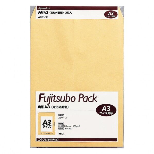 マルアイ 藤壺パック 角A3 100g 315×440mm(角形A3号) PK-A031 3枚