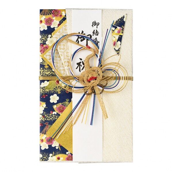 大判金封 金鶴 紺