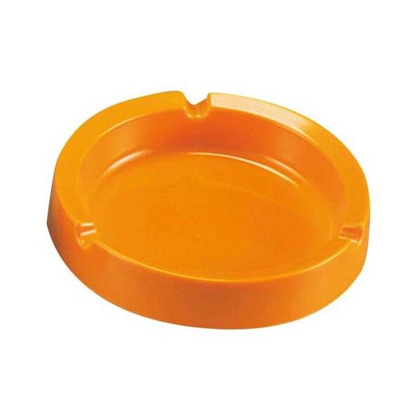 メラミン レスト付 灰皿 オレンジ99019/1050 Φ110 7567000 63-7209-78 1点