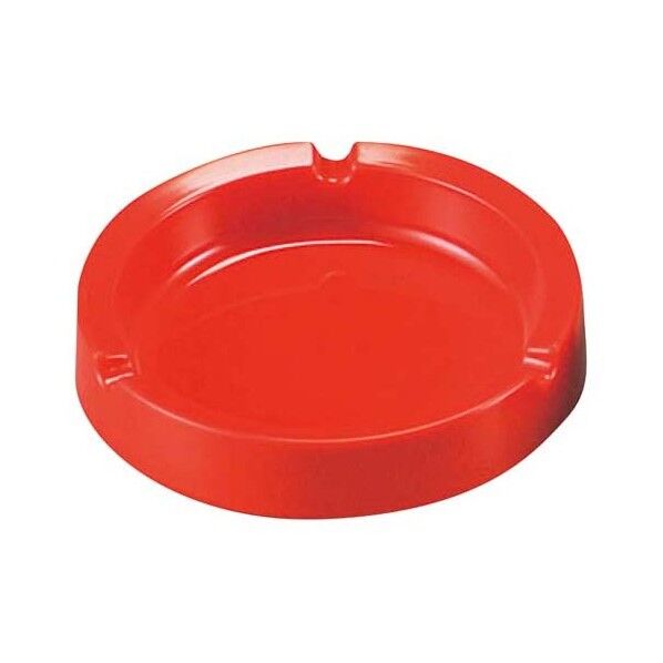 メラミン レスト付 灰皿 レッド 99019/1043 Φ110 7566700 63-7209-77 1点