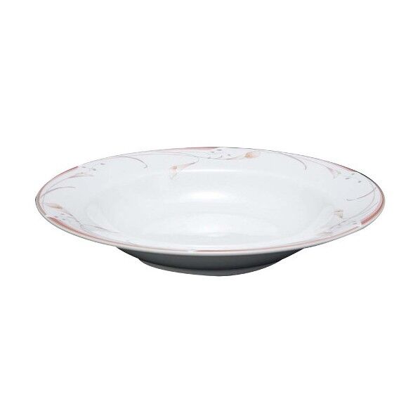 フラワーピンク 23cm スーププレート OFM01-222 7538610 63-7193-12 1点