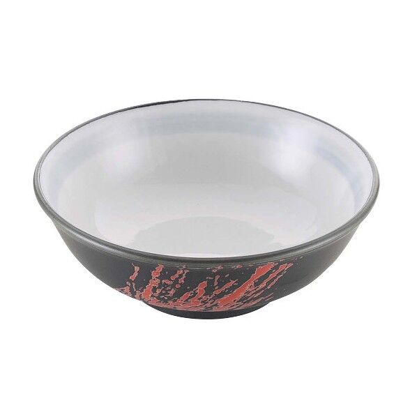 磁器 中華食器 黒釉筆流し 玉渕丼 6.5寸 8179770 63-7195-18 1点