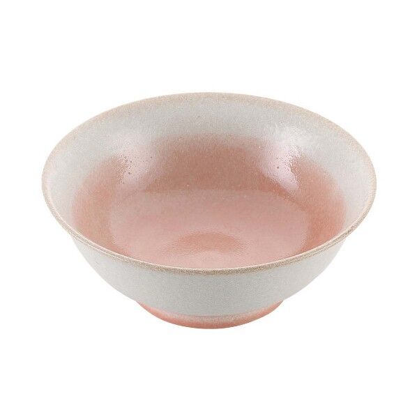 磁器 中華食器 釉彩ピンク 高台丼 6.8寸 8179700 63-7195-11 1点