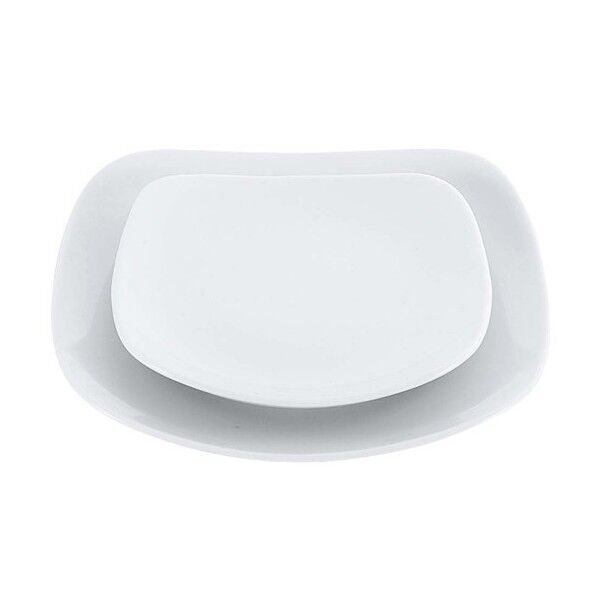 磁器 中華･洋食兼用食器 白撫角皿 8179640 12cm 63-7195-05 1点