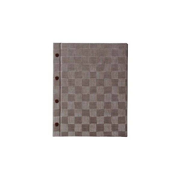 えいむ ホック式チェックメニューブック MB-308 8132300 ブラウン 大 61-7997-71 1点