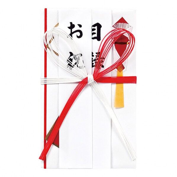 金封 中金 赤白7本花結 115×195mm キ-222 1枚