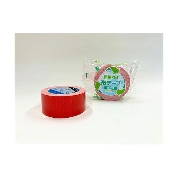TERAOKA 再生PET布テープ No.1605 赤 50mm×25M 1605 R 50X25 1巻