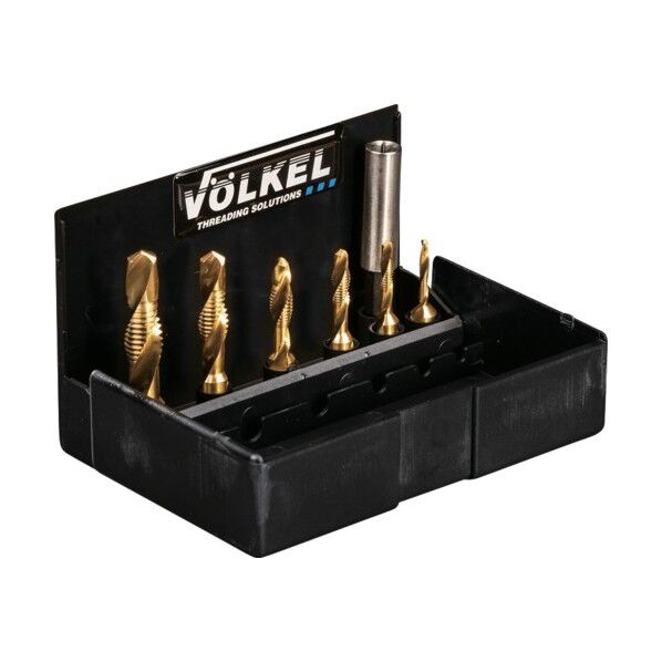 VOELKEL 六角軸タッピングドリルセット チタンコーティング M3ーM10 6本入り 67209 1S