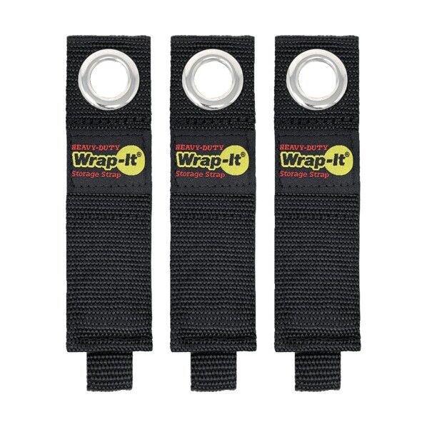 Wrap-It(ラップイット) 超強力 フック用収納ストラップ 10インチ 3個入 ブラック 103-20BX 1セット