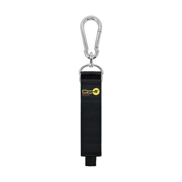 Wrap-It(ラップイット) カラビナ付収納ストラップ 18インチ ブラック 100-HNH-18BL 1セット