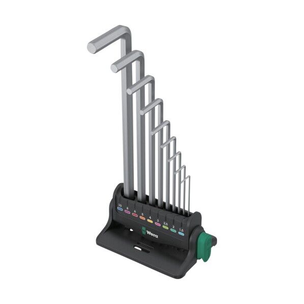 Wera 950/9 ヘックスプラス 8 Lキーセット ミリサイズ、 クロームメッキ 022102 1セット...