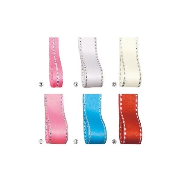 リボン グリッターWサテン 12mm幅 61-276-5-13 アイボリー 61-7276-80 1点