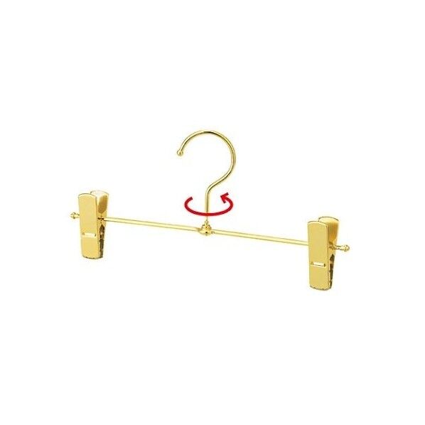 スチール製ボトムハンガー 61-194-9-4 ゴールド 61-7230-17 1点