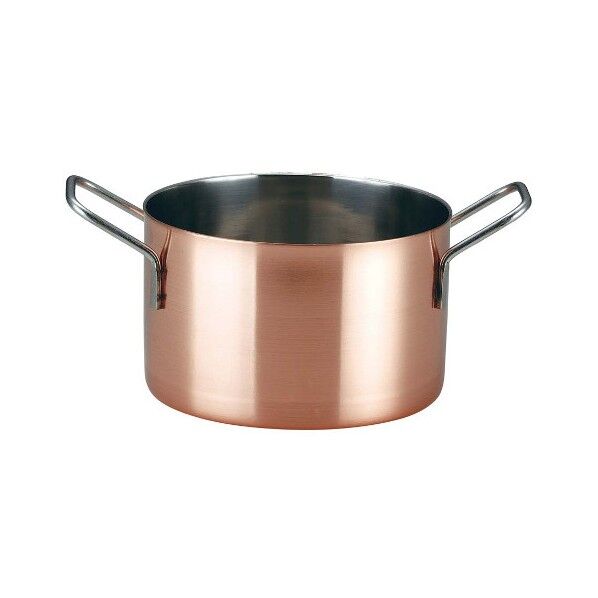 KM プチパン 両手鍋 11cm 銅メッキ CAM11C 8491150 63-7157-37 1点