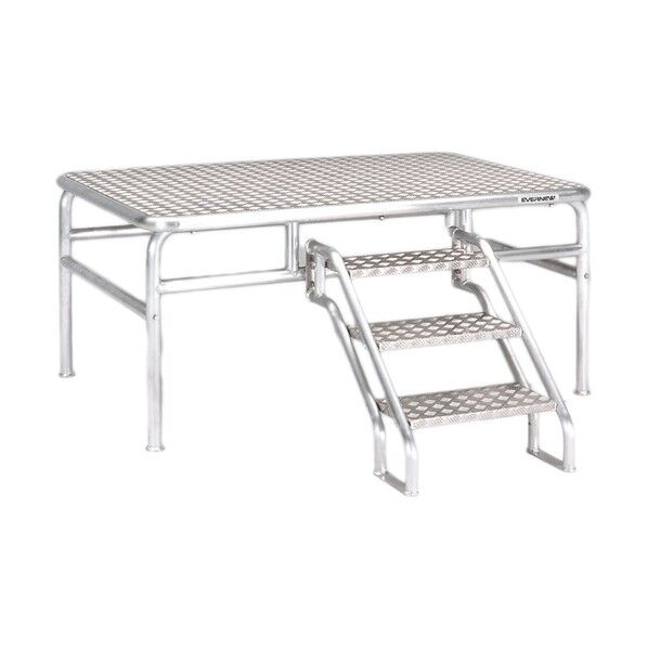 朝礼台 オールアルミ 180EV シルバー 長さ180cm×幅120cm×高さ80cm EKA505 1台