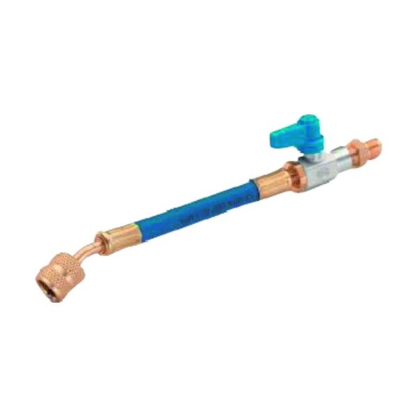 バルブ付ホースアダプタ5/16フレアメス(ムシ押し付)×1/4フレアオス(R410A) 奥行:190mm TA131A-1 1点