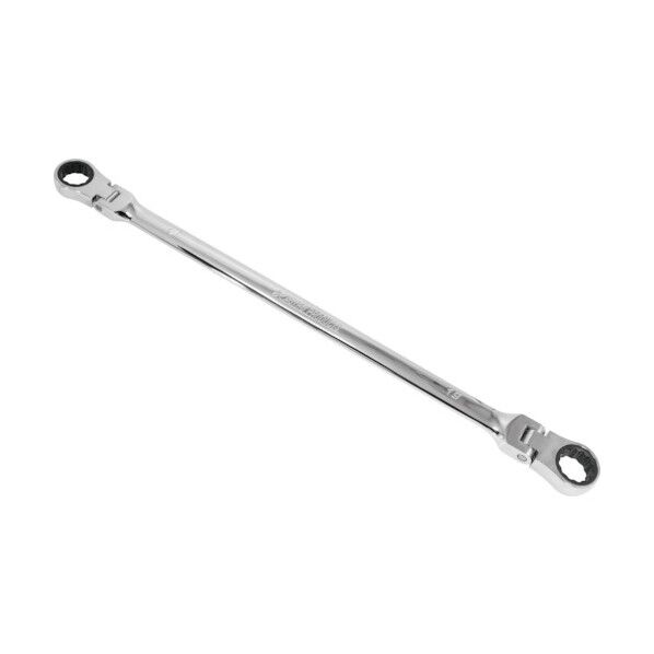 ワールドツール AP ロングダブルフレックスラチェットコンビネーションレンチ 17x19mm 02-33376 1本