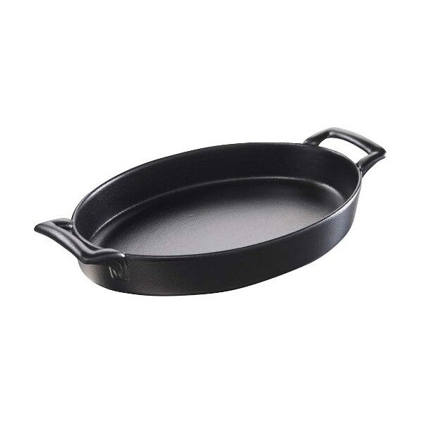 レヴォル ベルキュイジーヌ オーバルディッシュ 644679 7472160 ブラック 280×190 63-7111-66 1点