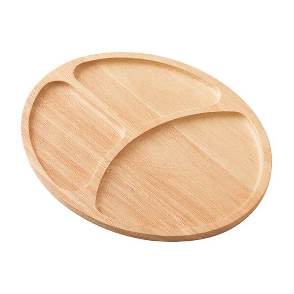 ラバーウッド スナックプレート オーバル240 ナチュラル TA-001 7342700 63-7190-02 1点