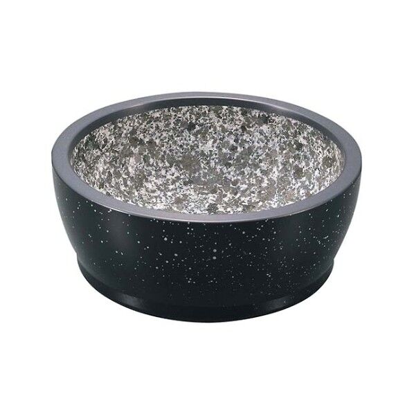 天然石/アルミダイキャスト ビビンバボール(黒/銀雪目)IHB170 7252300 61-6830-74 1点