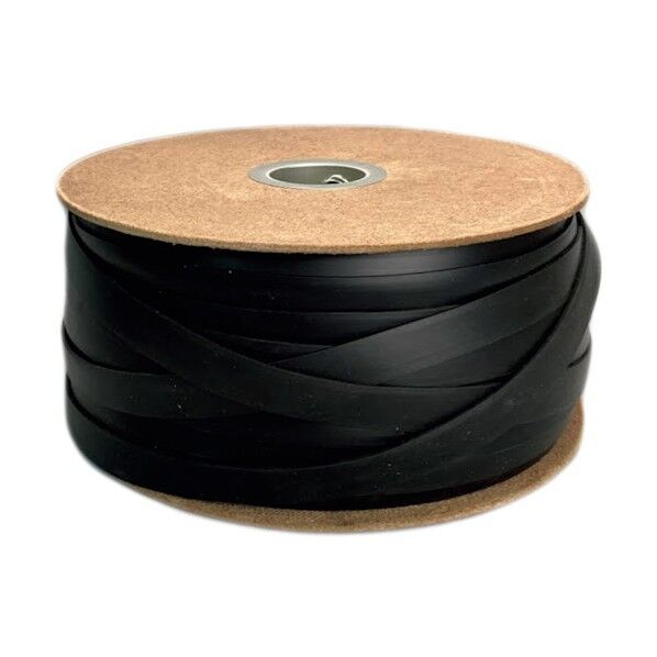 ユタカメイク ゴム 平ゴムドラム巻 押出成形タイプ 20mm×100m ブラック 1巻