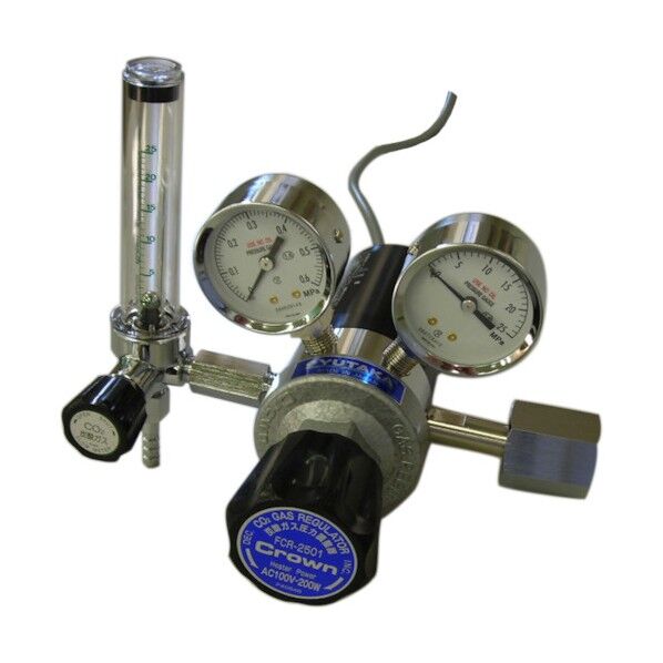 ユタカ 炭酸ガス用流量計付ヒーター内蔵圧力調整器 FCR-2501 FCR25-4-5AB6-2RFH85-F25-100V 1点