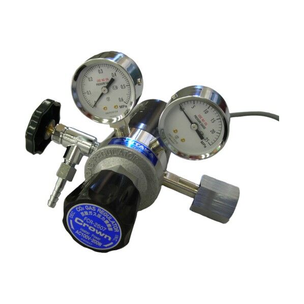 ※法人専用品※ユタカ 炭酸ガス用流量計付ヒーター内蔵圧力調整器 FCR-2507 FCR25-4-5AB6-2RFH85-V-100V 1点