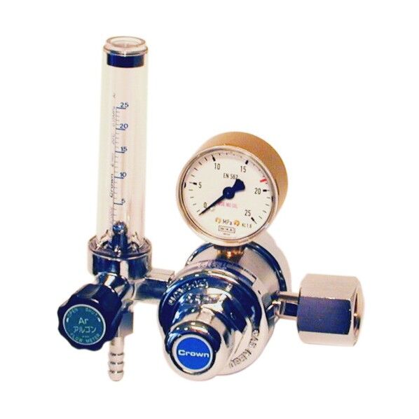 ※法人専用品※ユタカ 流量計付二段式圧力調整器 FRー2シリーズ アルゴン用 FR-2 AR-25L/MIN 1点