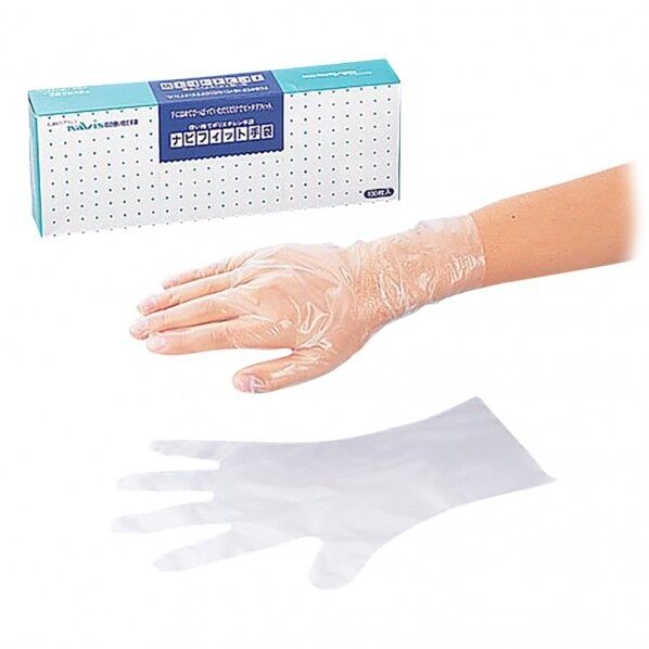 ナビフィット手袋PE L 0-1065-01 100枚