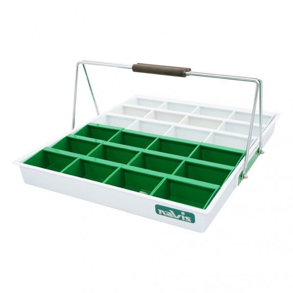 散薬用トレー 24人用 緑・白 (NSケースタイプ) 0-4556-02 1