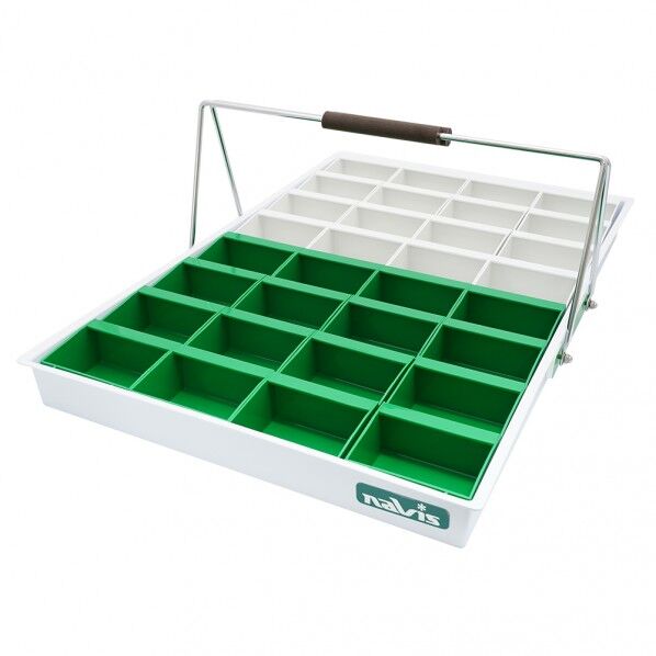 散薬用トレー 32人用 緑・白 (NSケースタイプ) 0-4556-03 1