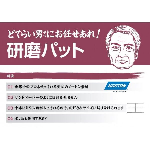 どてらい男にお任せあれ! 研磨パッド スーパーファイングレーライト