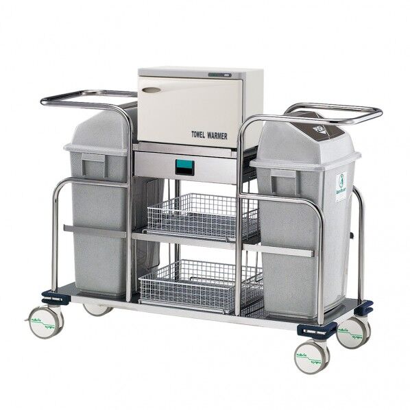 清拭オムツ交換車 18L(おしぼり65~80本収納) 0-4590-24 1