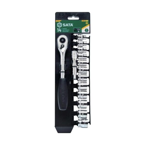 SATA 6角ソケットレンチセット 差込角9．5mm （14点） ST09523G 1S