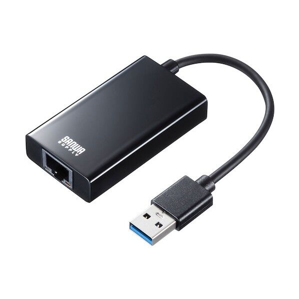  USB3．2-LAN変換アダプタ（USBハブポート付･ブラック） USB-CVLAN3BKN 1個