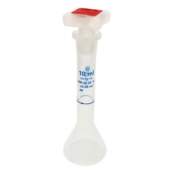 PPメスフラスコ 栓付き 10mm 1-1322-01 1個