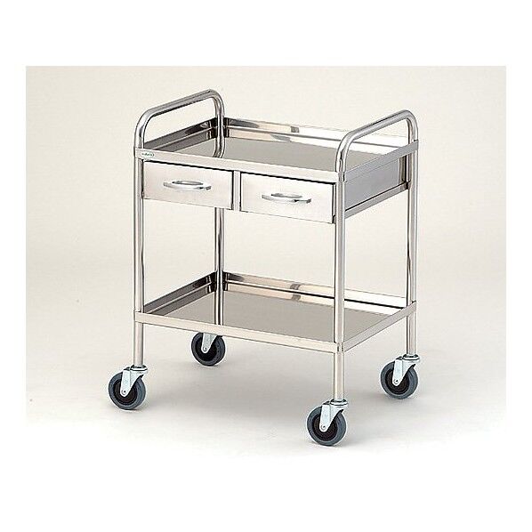 とっても静かな枠付回診車(2段) TS6045W(2段) 603×453×800mm 0-7976-01 1