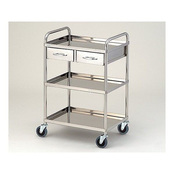 とっても静かな枠付回診車(3段) TS6045T(3段) 603×453×940mm 0-7976-03 1